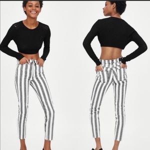 •Zara Striped Denim